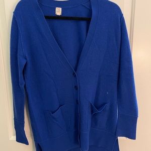 Emerald blue 100% cashmere cardigan